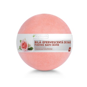 Bila efervescenta de baie cu trandafiri, 160g, Flopharm