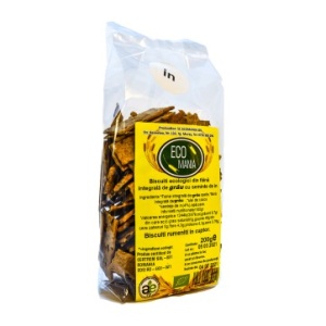 Biscuiți integrali cu semințe de in, 200g, Ecomania - Img 2