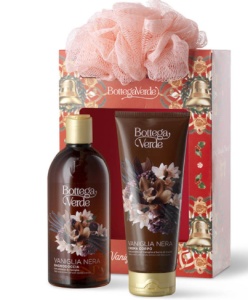 BOTTEGA SET VANILIE NEAGRA(gel dus +crema de corp+burete)