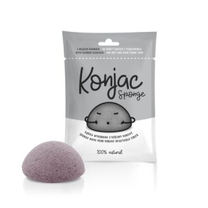 Burete Konjac negru cu carbune din bambus pentru ten gras predispus la acnee, Mipama