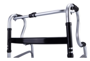 Cadru de mers pliabil, curbat, cu roti, ajustabil pe inaltime, CMZ-8207DLH, Medico - Img 2