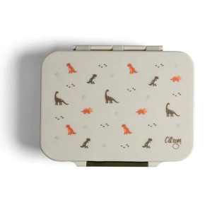 Caserola pentru pranz din tritan cu 4 compartimente, design Dino, Citron - Img 2