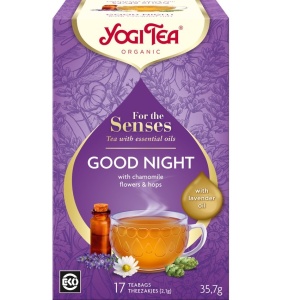 Ceai bio Good Night cu ulei de lavanda si musetel, 17 plicuri, Yogi Tea