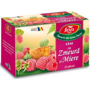 Ceai cu zmeura si miere, 20 plicuri, Fares - Img 1