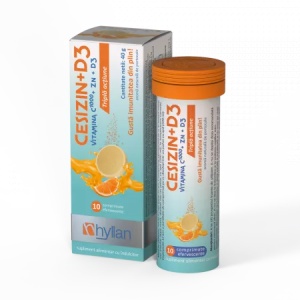 Cesizin + D3, 10 comprimate efervescente, Hyllan