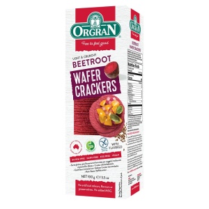 Crackers din sfecla cu seminte de in FG, 100g, Orgran