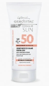 Crema cu protectie solara pentru copii SPF50+ H3 Derma+, 100ml, 4634, Gerovital