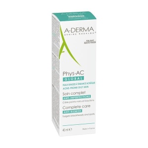 Crema pentru ten cu tendinta acneica Phys-AC Global, 40 ml, A-Derma - Img 2