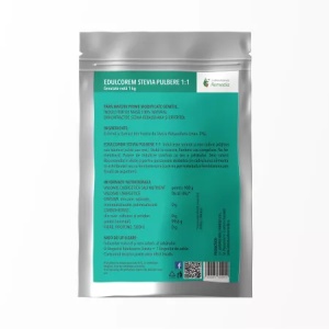 Edulcorem Stevia, indulcitor natural, 1000g, Remedia - Img 2