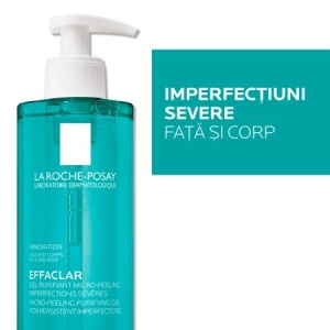 Gel de curatare purifiant micro-exfoliant Effaclar, 400ml, La Roche-Posay - Img 2