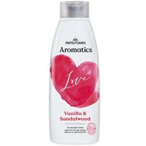 Gel de dus Aromatics Love cu parfum de iasomie si lemn de santal, 600ml, Papoutsanis