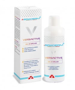 Gel de spalare pentru corp si scalp Versiactive, 200 ml, Braderm