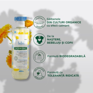 Gel spumant pentru curatare delicata, 500ml, Klorane Bebe - Img 2
