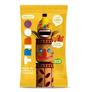Gustare din mere si banane Triboo Bio, 25g, Smileat