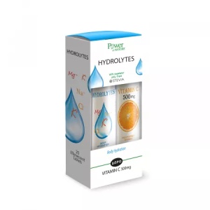 Hydrolytes, 20 tablete efervescente + Vitamina C 500mg, 20 tablete efervescente, Power of Nature