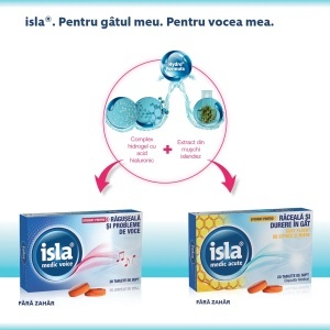 Isla Medic voice cu aroma de cirese, 20 tablete de supt, Salveo - Img 2