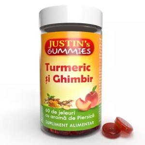 Jeleuri cu Turmeric si Ghimbir, 60 jeleuri, Justin Pharma