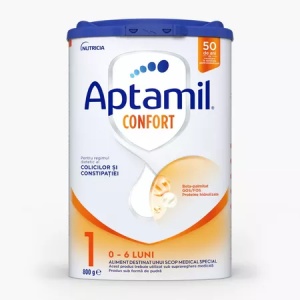 Lapte praf Aptamil Confort 1, 0-6 luni, 800g, Nutricia - Img 1