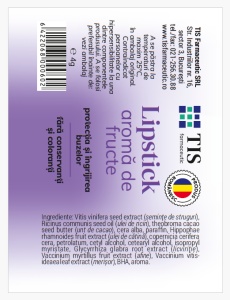 Lipstick cu aroma de Fructe, 4 g, Tis Farmaceutic - Img 2