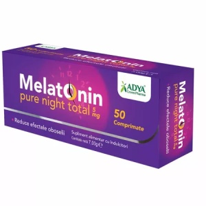 Melatonin Pure Night Total 5mg, 50 comprimate, Adya Green Pharma