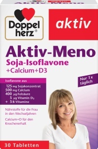 Meno Soia-Isoflavone + Calciu + Vitamina D3, 30 comprimate, Doppelherz