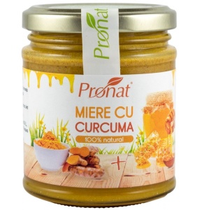 Miere cu curcuma, 220g, Pronat