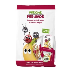 Mini batoane cu banane, struguri si aronia, 10g, 8 bucati, Erdbar