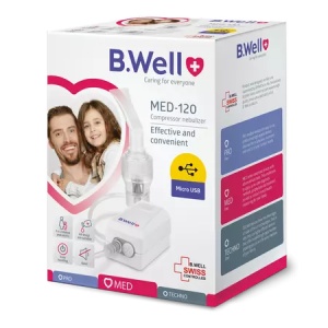 Nebulizator cu compresor inteligent pentru copii si adulti Basic MED-120, B.Well
