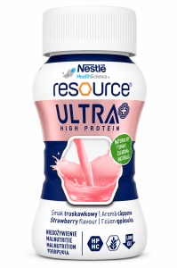 Nestlé Resource Ultra+ High Protein Căpșuni, 125 ml, 1 Bucată