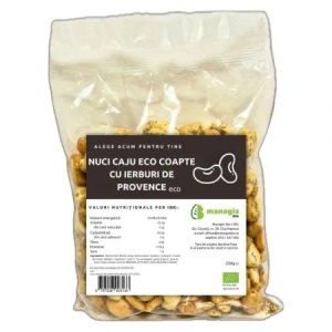 Nuci caju coapte cu ierburi de Provence eco, 250g, Managis Bio