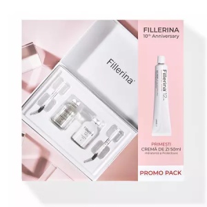 Pachet Tratament intensiv Fillerina 12HA Densifying GRAD 3, 14 + 14 doze + Crema de zi Fillerina 12HA Densifying GRAD 3, 50ml, Labo