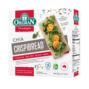 Paine uscata din chia, 125g, Orgran