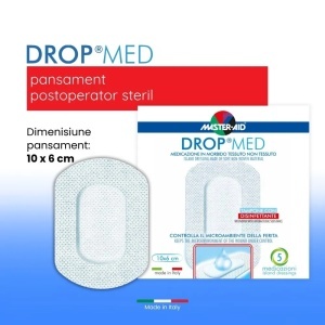 Pansament postoperator Drop Med 10x6 cm, 5 bucati, Pietrasanta Pharma - Img 4
