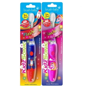 Periuta de dinti electrica KidzSonic unicorn/racheta, 3-6 ani, Brush-baby