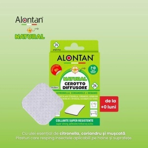 Plasturi cu uleiuri esentiale naturale Alontan Natural, de la 0+ luni, 24 bucati, Pietrasanta Pharma - Img 6