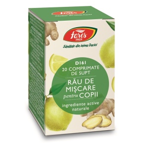 Rau de miscare pentru copii D161, 20 comprimate de supt, Fares