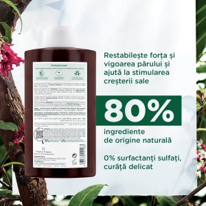 Sampon chinina si floare de colt Bio, 400 ml, Klorane - Img 3