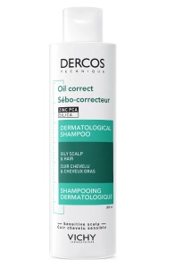 Sampon tratament sebocorector Dercos pentru scalp sensibil cu exces de sebum, 200ml, VICHY