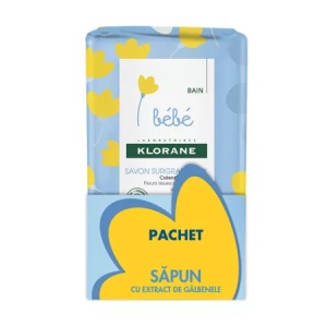 Sapun de galbenele, 250g, 2 bucati, Klorane Baby
