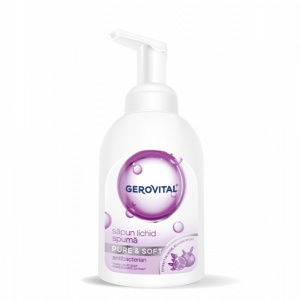 Sapun lichid spuma Pure & Soft cu Rodie, 300ml, 1445, Gerovital