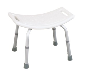 Scaun de Duș cu Sezut Curbat din Aluminiu, Reglabil pe Înălțime, CMX-797L