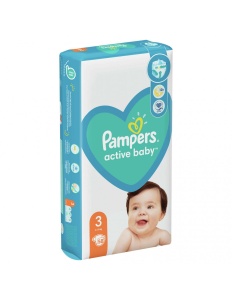 Scutece Activ Baby 3, 6-10kg, 58 bucati, Pampers