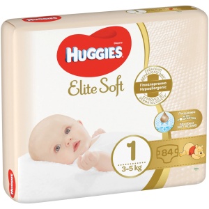 Scutece Elite Soft 1, 3-5kg, 84 bucati, Huggies