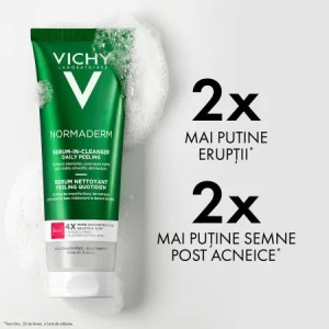 Serum de curatare exfoliant pentru ten gras Normaderm, 125ml, Vichy - Img 2