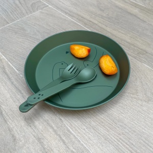 Set pentru hranire din 4 piese - Dino Green, Citron - Img 2