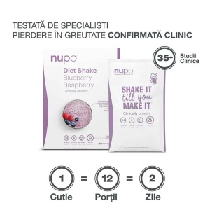 Shake Dieta, pulbere, 12 plicuri, Nupo - Img 3