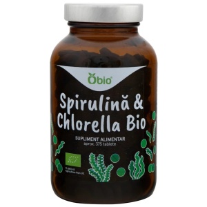 Spirulina si chlorella tablete Bio, 150g, Obio