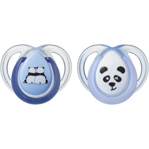 Suzeta ortodontica Anytime Panda albastru/alb 0-6L, 2 bucati, TT 0171, Tommee Tippee