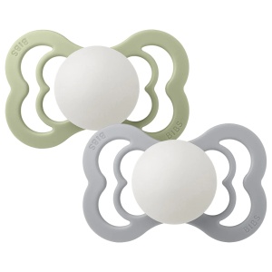 Suzeta Supreme tetina silicon Sage glow-Cloud glow, 0-6luni 160356, 2 bucati, Bibs
