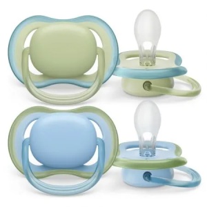 Suzete din silicon Ultra Air verde/blue, 0-6L, 2 bucati, SCF085/21,Philips Avent - Img 3